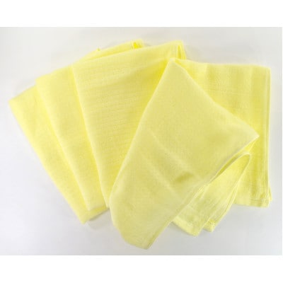 やわらかガーゼ フェイスタオル 4枚 イエロー 泉州産タオル  099H4317