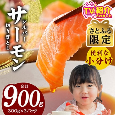 【さとふる限定】サーモン 900g 切り落とし 300g×3P 010B1195