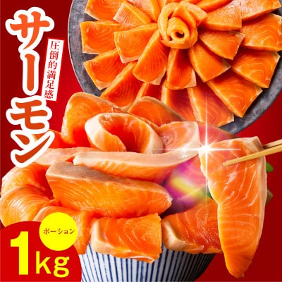 サーモン 1kg ポーション 小分け 刺身用 010B1719a