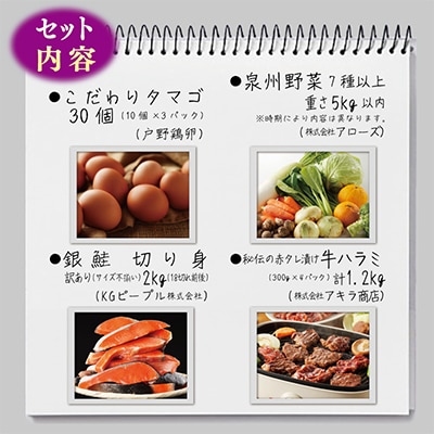 主婦が選んだ まんぷく セット(牛ハラミ 銀鮭 たまご 野菜)【複数個口で配送】 099S016