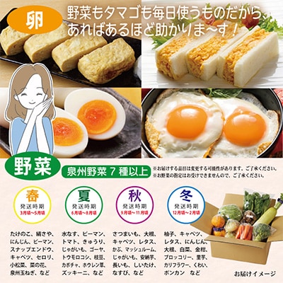 主婦が選んだ 日常使い セット(銀鮭 たまご 野菜 泉州タオル)【複数個口で配送】 099S017