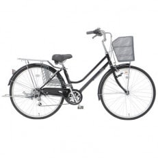 自転車 パンクしにくいタウンサイクル Folla 26型 ブラック 099X184