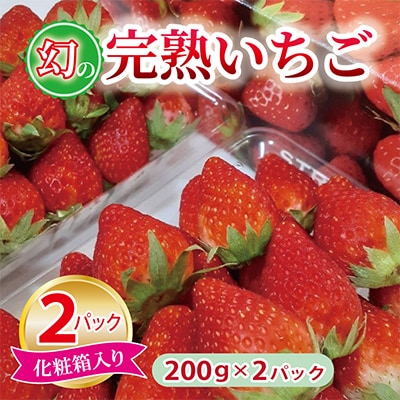 【特別規格】朝摘み完熟いちご 化粧箱入り 200g×2パック G1631
