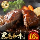 黒毛和牛入り 国産牛肉100% ハンバーグ 150g×16個 個包装　G1735