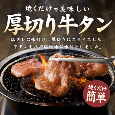 厚切り 牛たん 500g ねぎ塩味付け 焼肉用 G932