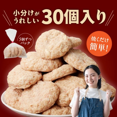 黒毛和牛入り ハンバーグ 30個 小分け 5個×6袋 1個あたり約100g G1046