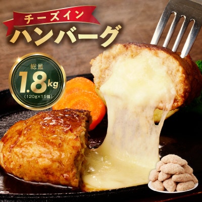 桜文特製 チーズハンバーグ 総量 1.8kg (120g×15個)G1278