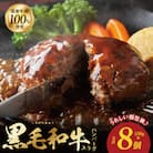 桜文 黒毛和牛入り 国産牛肉100% ハンバーグ 150g×8個 個包装　G1736