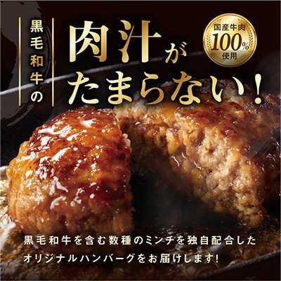【毎月定期便】黒毛和牛入り 国産牛肉100% ハンバーグ 16個×全6回 G1724