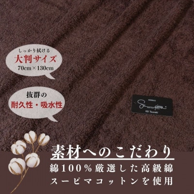 スーピマバスタオル 2枚(ブラウン) 015B479