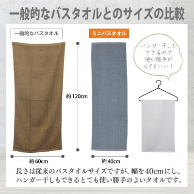 ミニバスタオル 5枚(ダークグレー) 015B592