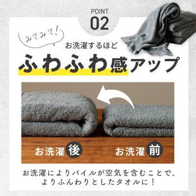 濃色カラー バスタオル 8枚(チャコール&ダークグレー 各4枚) 030D248
