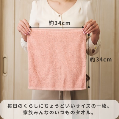 くらしハンドタオル 10枚セット ピンクベージュ　099H4394