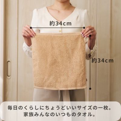 くらしハンドタオル 10枚セット モカブラウン　099H4397