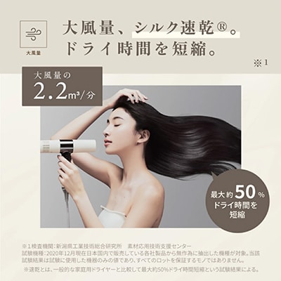 KINUJO ヘアドライヤー ホワイト 絹女 国内製造  IBS0001