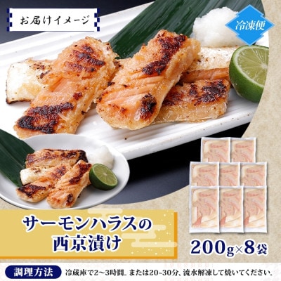 アトランティックサーモン ハラス 西京漬け 合計1.6kg 200g×8P 099H3738