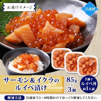 特製醤油タレ サーモンいくらのルイベ漬け 合計255g 099H3741