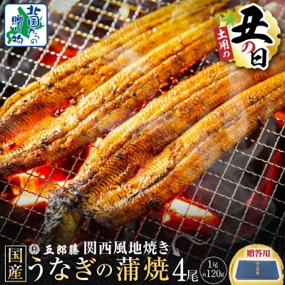 丑の日に間に合う【贈答用】五郎藤 関西風地焼き 国産有頭旨鰻 120g×4尾 020C402-1d