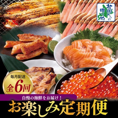 【毎月定期便】北国からの贈り物　厳選お楽しみ海鮮定期便全6回 099Z419