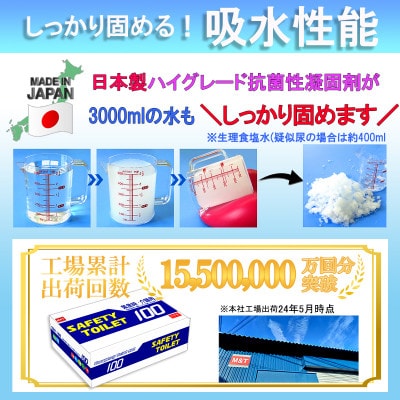 非常用簡易トイレ 100回セット SAFETY TOILET 100 020C370