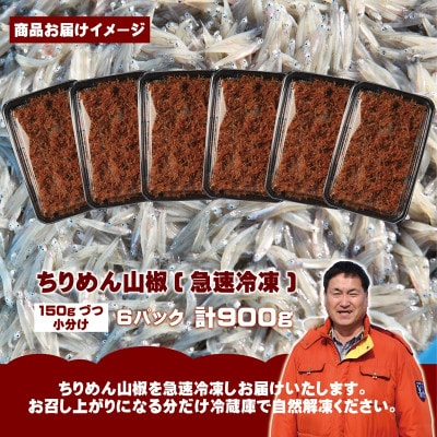 しらす漁師 濱ちゃんのこだわり ちりめん山椒しらす  900g(150g×6P) G2181