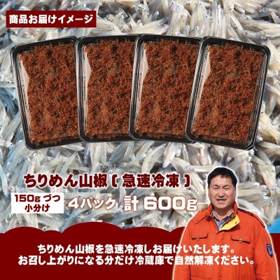 濱ちゃんのこだわり ちりめん山椒しらす 600g 小分け 150g×4P G2184
