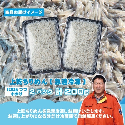 【お試し】濱ちゃんのこだわり 上乾ちりめんしらす 200g 小分け 100g×2P G2907