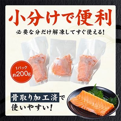 アトランティックサーモン 2kg 小分け 200g×10P 柵切り 刺身 G3553