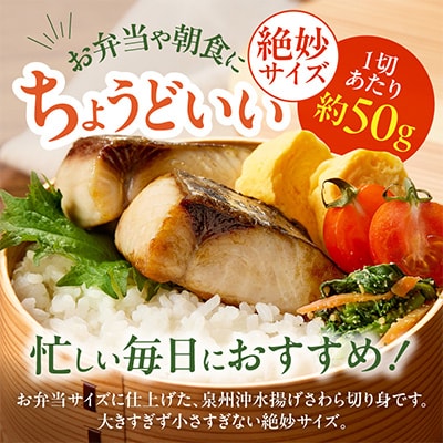 【お弁当サイズ】さわら 切身 約50g×20切れ 小分け 1kg 訳あり G3708-1