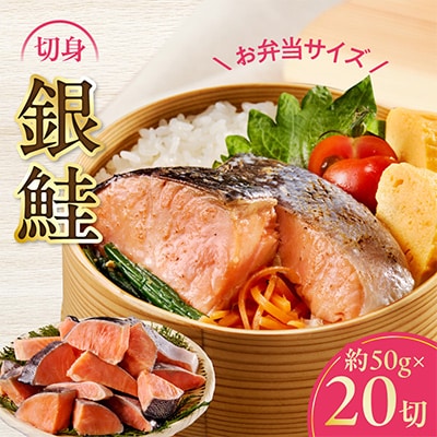 【お弁当サイズ】銀鮭 切身 約50g×20切れ 小分け 1kg 訳あり G3710
