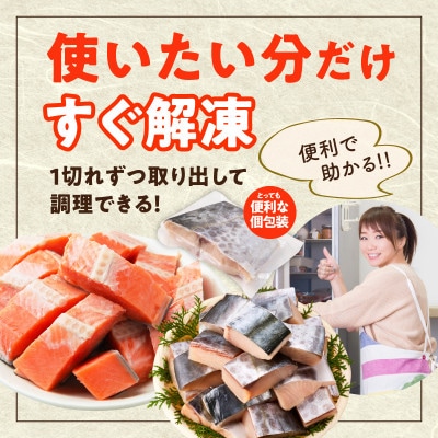 【お弁当サイズ】さわら&銀鮭 切身 計20切れ(各約50g×10切れ) 訳あり サイズ不揃い