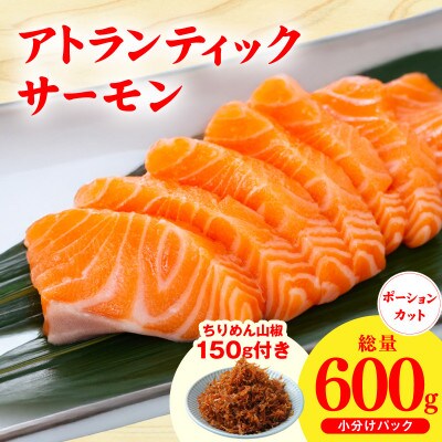 アトランティックサーモン 600g+ちりめん山椒150g 小分け ポーション
