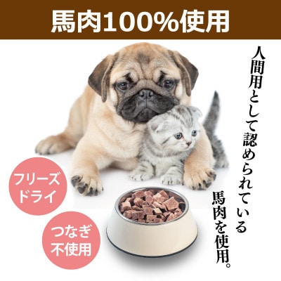 馬肉フリーズドライ ペットフード 25g×3袋(犬猫用 国産) 005A706