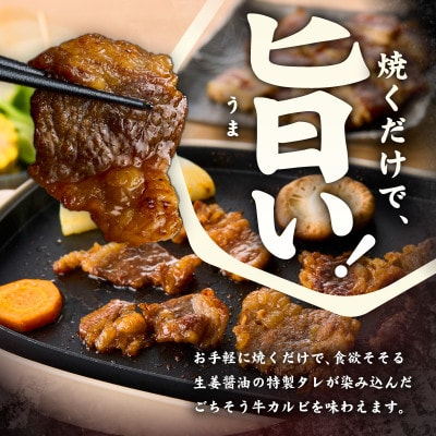 焼肉用 牛カルビ タレ漬け 合計1kg【味付け 小分け 焼くだけ BBQ】 G3349