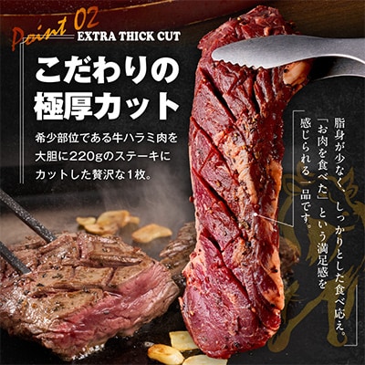 満足牛ハラミステーキ オリジナルスパイス仕込 合計2.2kg 牛肉 小分け 焼肉 099H4193