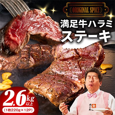 満足牛ハラミステーキ オリジナルスパイス仕込 合計2.64kg 牛肉 小分け 焼肉 099H4194