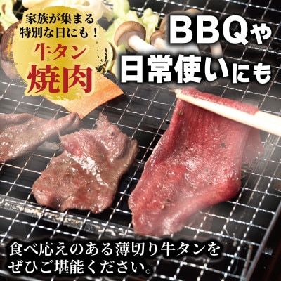 焼肉 牛タン 薄切り オリジナルスパイス 小分け 合計 1kg(250g×4P)