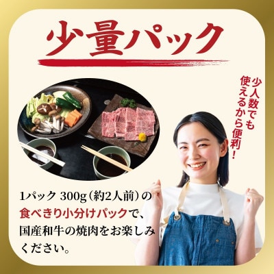 A5ランク 国産和牛 肩ロース 焼肉用 オリジナルスパイス 小分け少量パック(300g×1P)