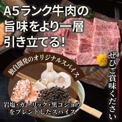 A5ランク 国産和牛 肩ロース 焼肉用 オリジナルスパイス 合計2.4kg(300g×8P)