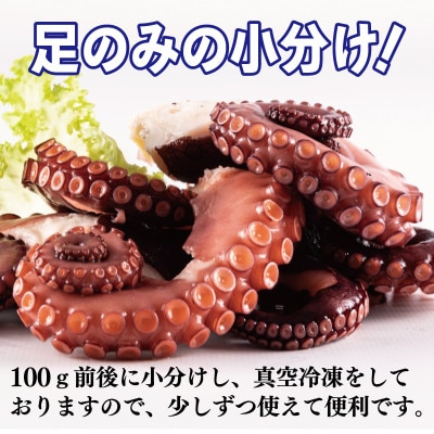 冷凍ボイルタコ 足のみ 合計1kg(100g前後×7～14パック)099H3804