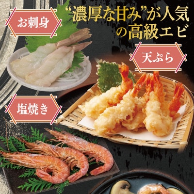 【毎月定期便】足赤エビ250g×全3回　計750g【天然　生食可】099Z386全3回