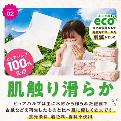 ソフトパックティッシュ 60パック×400枚 ピュアパルプ100% 010B1754