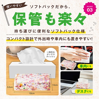 ソフトパックティッシュ 60パック×400枚 ピュアパルプ100% 010B1754