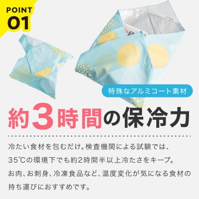 ORIBA 保冷ふろしき55(大)ブルーミント 保冷バッグ