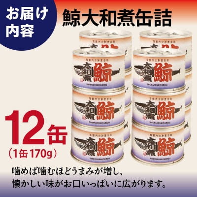 鯨大和煮缶詰 12缶セット 鯨肉 赤身(非常食・長期保存)