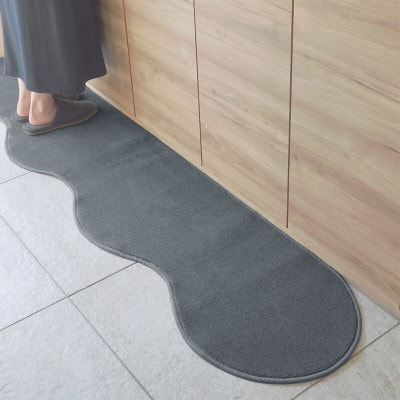 北欧風キッチンマット ラグマットタイプ ピーナッツ型 スチール 抗菌防臭 diw0007