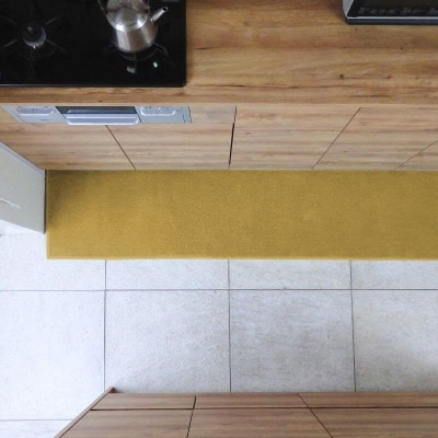 北欧風キッチンマット ラグマットタイプ ノーマル型 ゴールド 抗菌防臭 diw0037