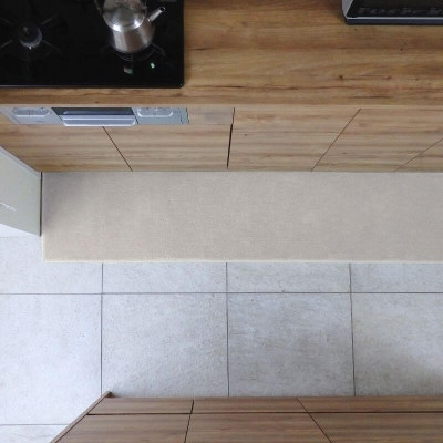 北欧風キッチンマット ラグマットタイプ ノーマル型 アッシュベージュ 抗菌防臭 diw0029