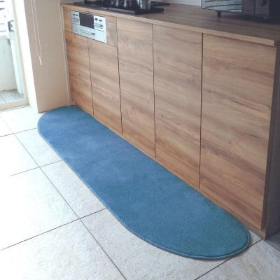 北欧風キッチンマット ラグマットタイプ ゆりかご型 ブルームーン 抗菌防臭 diw0060