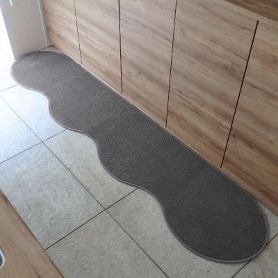 北欧風キッチンマット ラグマットタイプ ピーナッツ型 スチール 抗菌防臭 diw0133